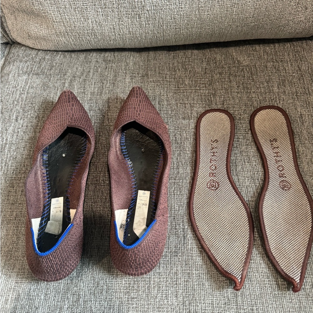 Rothy’s The Point In Neutral Truffle Python, Reti… - image 6